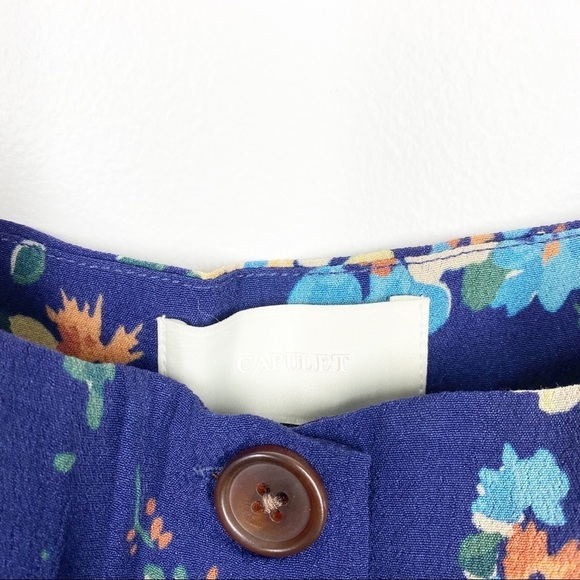 Capulet Navy Mae Floral Button Down Dress NWT L - Picture 4 of 8